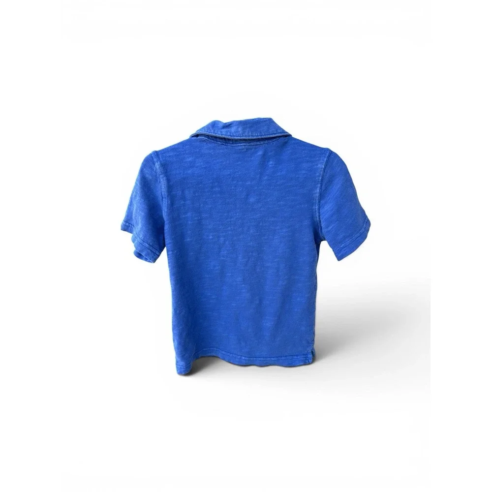Carter's Blue Polo Shirt 3T Short Sleeve Cotton Collared Pocket Toddler